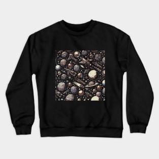 Outer Space Pattern Crewneck Sweatshirt